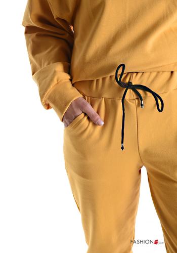 Tuta sportiva in Cotone maniche lunghe girocollo con tasche - ph 4