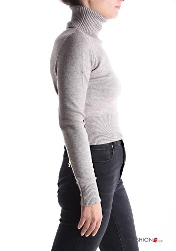 lange ärmel kurz Rollkragenpullover - ph 3