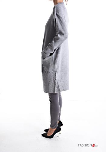 Cardigan costine con tasche - ph 3