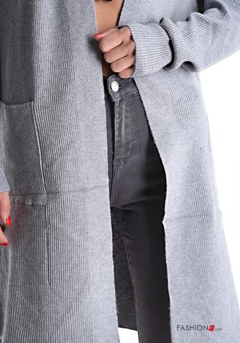 Cardigan costine con tasche - ph 4