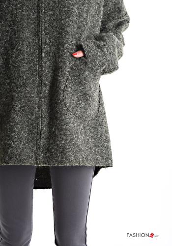 Jacke mit Taschen ohne Futter mit Reißverschluss mit Kapuze - ph 4