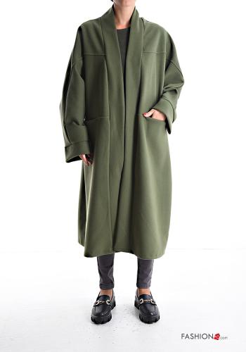 Spolverino lungo oversize maniche lunghe con tasche senza fodera - ph 1