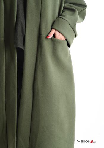 Spolverino lungo oversize maniche lunghe con tasche senza fodera - ph 4