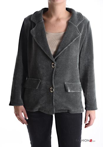 lange ärmel Jacke mit Knöpfen ohne Futter - ph 1