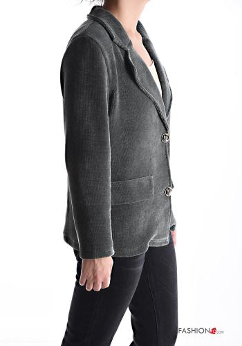 lange ärmel Jacke mit Knöpfen ohne Futter - ph 3