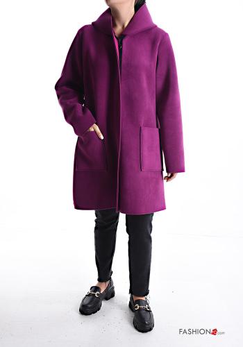 Coat with pockets without lining with zip with hood - ph 1