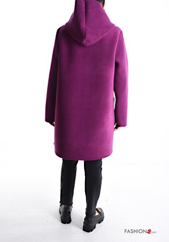 Coat with pockets without lining with zip with hood - ph 2