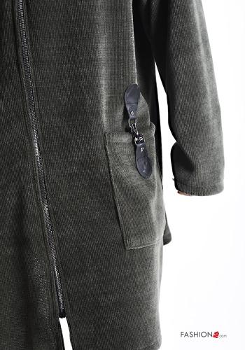 Felpa lungo con zip con tasche con cappuccio - ph 4