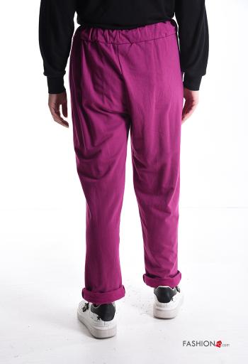 Pantalone in Cotone con tasche con coulisse - ph 2