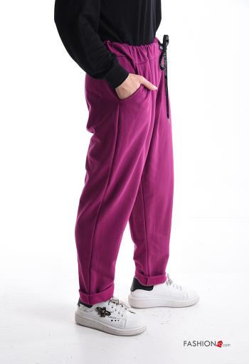 Pantalone in Cotone con tasche con coulisse - ph 3