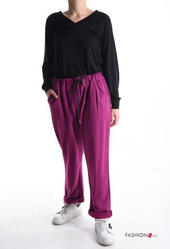 Pantalone in Cotone con tasche con coulisse - ph 5