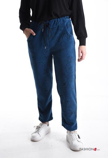 Pantalone Fantasia artistica con tasche con coulisse