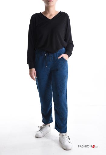 Pantalone Fantasia artistica con tasche con coulisse - ph 5