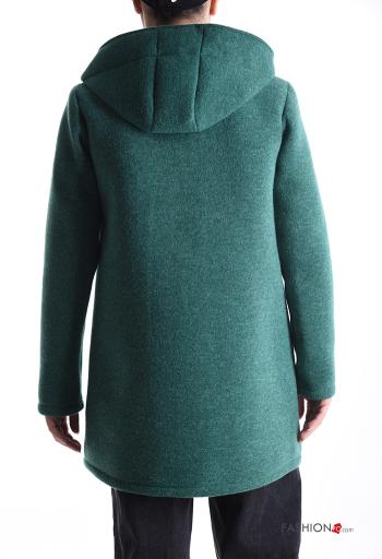 Jacke mit Knöpfen ohne Futter mit Taschen mit Kapuze - ph 2