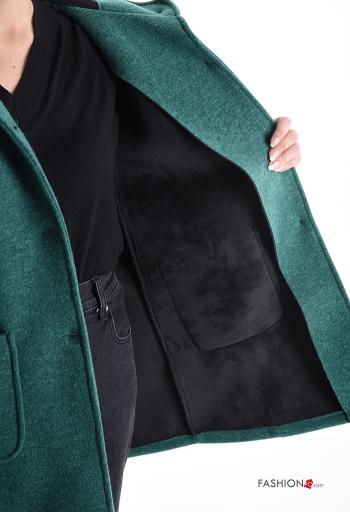 Jacke mit Knöpfen ohne Futter mit Taschen mit Kapuze - ph 6