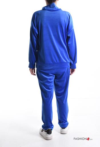 Tuta sportiva in velluto con elastico con tasche con zip - ph 2