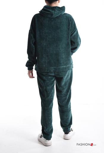 Tuta sportiva con elastico con cappuccio con tasche con zip - ph 2