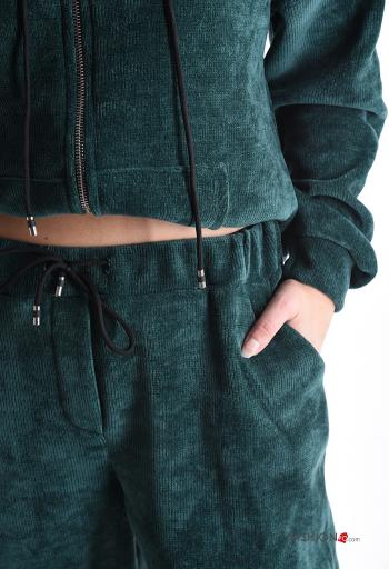 Tuta sportiva con elastico con cappuccio con tasche con zip - ph 4
