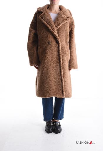 Teddy Bear Coat with buttons with lining with pockets