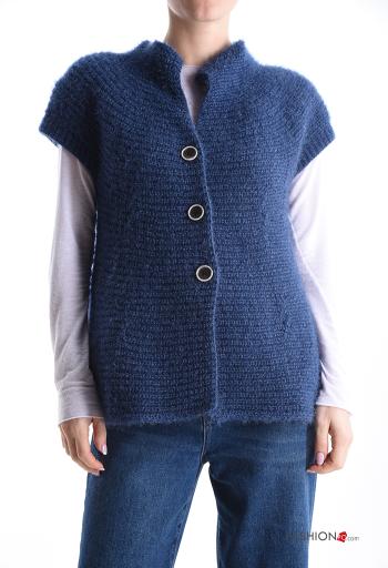 kurze ärmel Strickjacke mit Knöpfen - ph 1