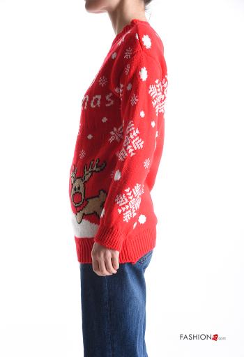 Maglione maniche lunghe girocollo Fantasia natalizia - ph 3