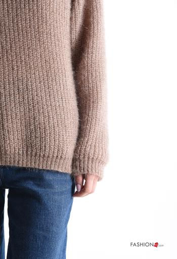 long sleeve crew neck Wool Mix Sweater - ph 4