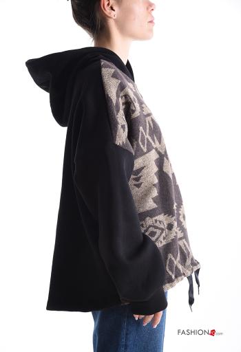 Patterned long sleeve Cotton Jacket with zip with hood - ph 3