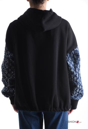 Felpa in Cotone maniche lunghe con zip con cappuccio - ph 2