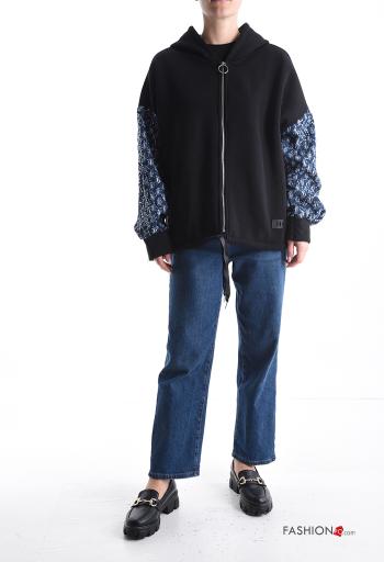 Felpa in Cotone maniche lunghe con zip con cappuccio - ph 5