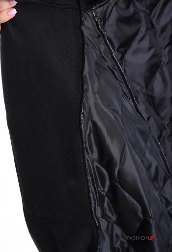 Cappotto in Cotone Fantasia animalier senza fodera con tasche con zip con cappuccio - ph 5