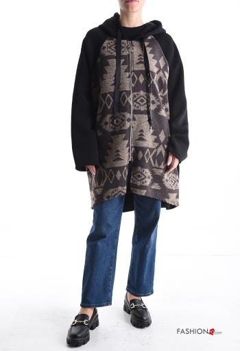 Cotton Jacket with zip with hood - ph 5