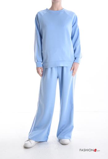 Tuta sportiva maniche lunghe girocollo con elastico