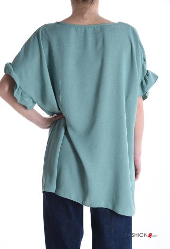 Blusa maniche volant maniche corte girocollo - ph 2