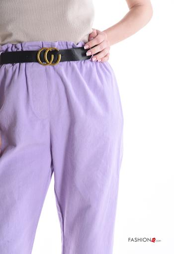Pantalone in Cotone con elastico con cintura con tasche - ph 4