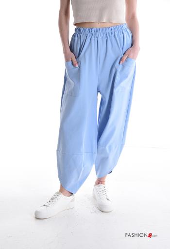 Pantalone in Cotone con tasche con elastico - ph 1