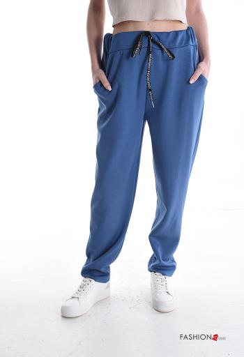 Pantalone sportivo con tasche con coulisse - ph 1
