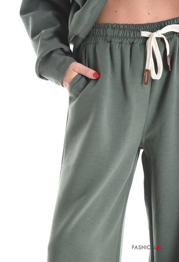 Traje de deporte manga larga con elástico con capucha con bolsillos con cordón - ph 4