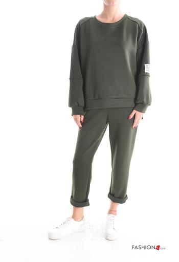 Tuta sportiva maniche lunghe girocollo con tasche con elastico - ph 1