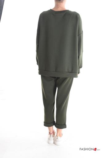 Tuta sportiva maniche lunghe girocollo con tasche con elastico - ph 2