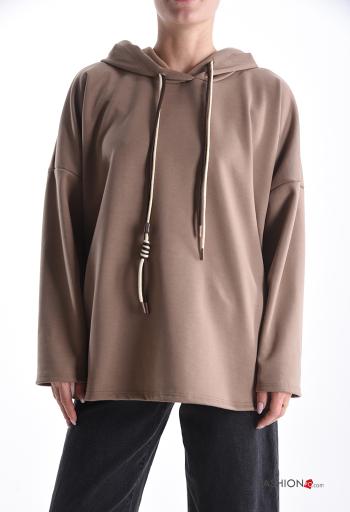 lange ärmel Sweatshirt mit Kapuze