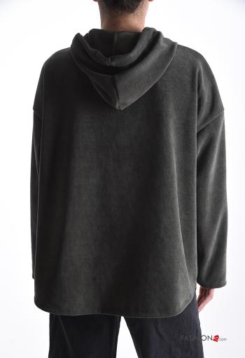 T-shirt à manches longues à boutons à capuche - ph 2