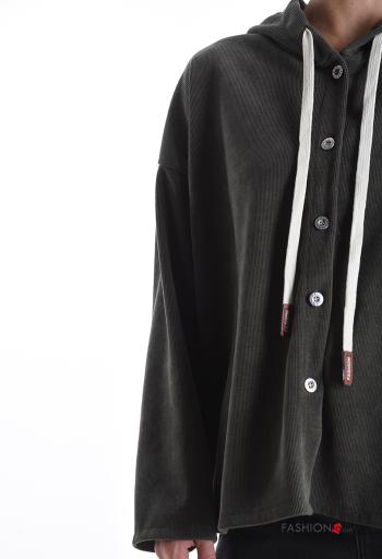 T-shirt à manches longues à boutons à capuche - ph 4