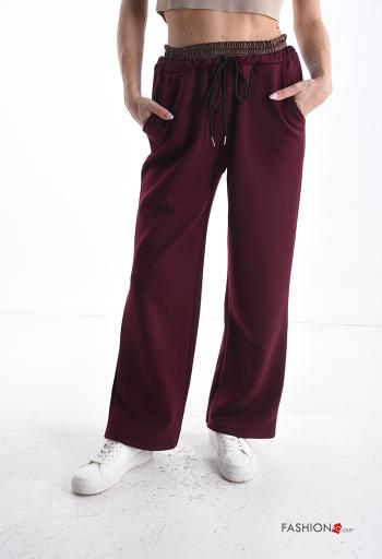 Hose aus Baumwolle mit Taschen mit gummizug - ph 1