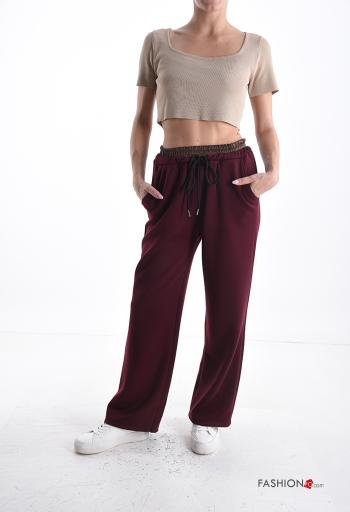 Hose aus Baumwolle mit Taschen mit gummizug - ph 5