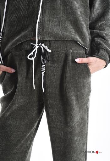 Tuta sportiva maniche lunghe con elastico con tasche con cappuccio - ph 4