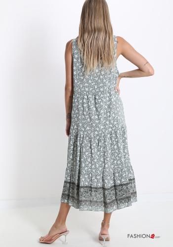 Floral v-neck Sleeveless Dress - ph 2