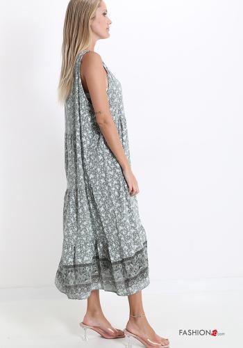 Floral v-neck Sleeveless Dress - ph 3