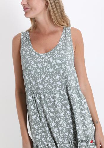 Floral v-neck Sleeveless Dress - ph 4