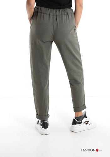 Pantalone sportivo in Cotone con tasche con fiocco - ph 2