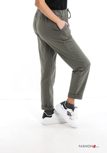 Pantalone sportivo in Cotone con tasche con fiocco - ph 3